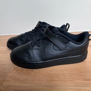 Nike Kids Black Court Borough Low Top Sneakers